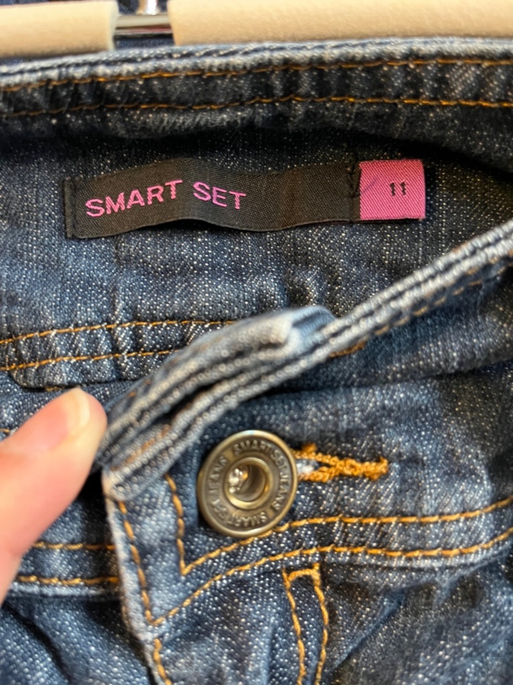 Denim Cargo Pocket pencil denim skirt - Picture 3 of 3